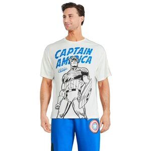 Marvel Men's Captain America Short Sleeve Tee